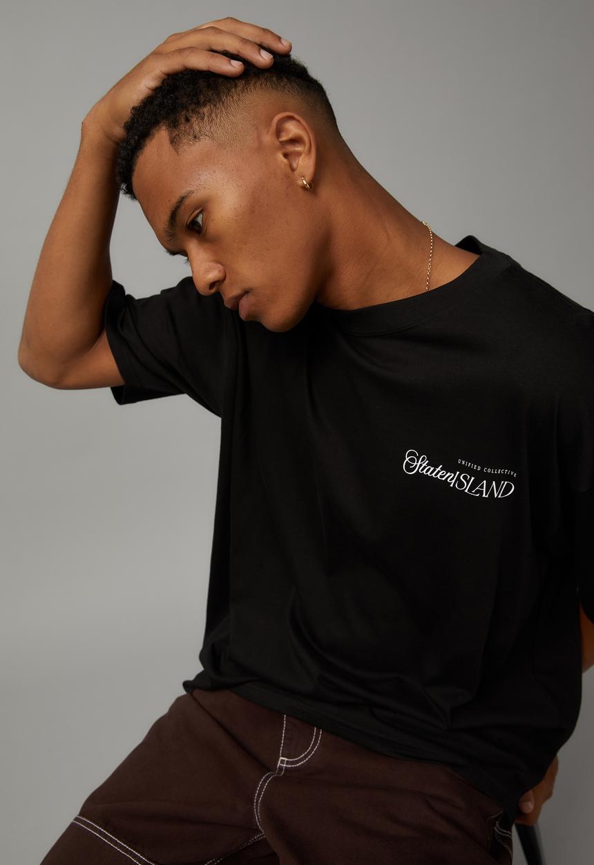 Factorie - Box fit unified T-shirt - black/staten island