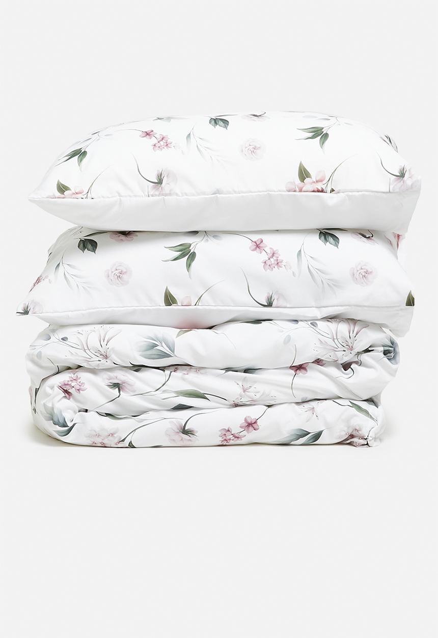 Sixth Floor - Spring flowers printed microfibre duvet cover set - multi