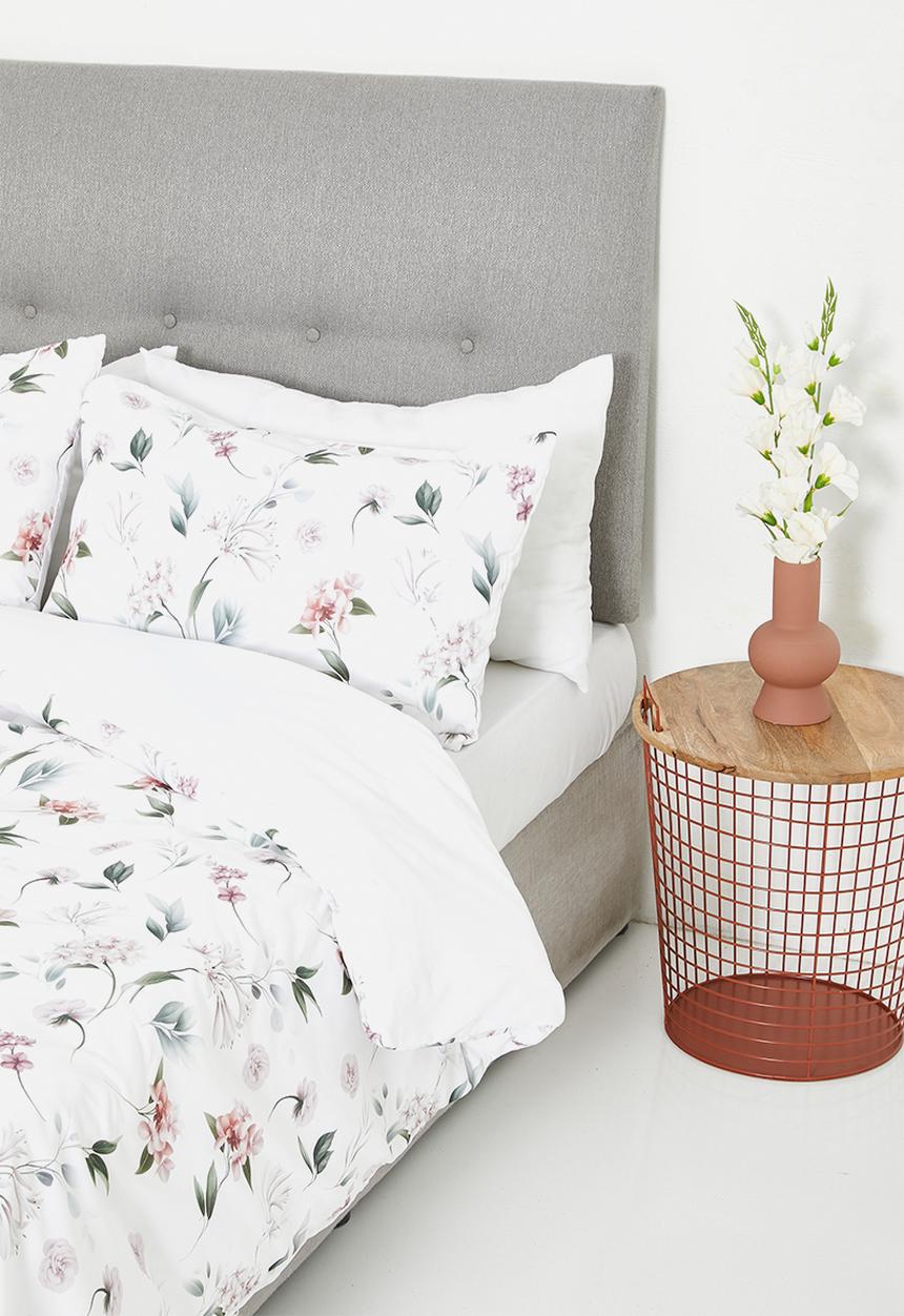 Sixth Floor - Spring flowers printed microfibre duvet cover set - multi