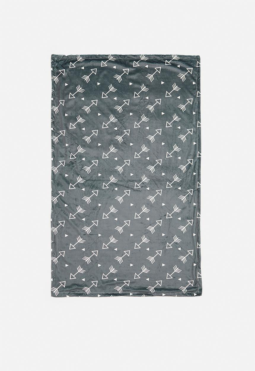 Pop Candy - Printed blanket - grey and white