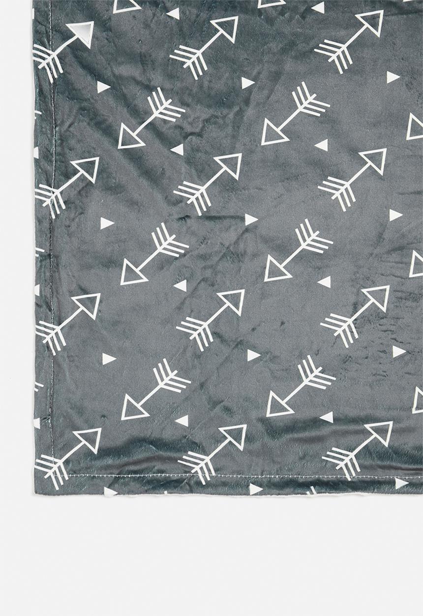 Pop Candy - Printed blanket - grey and white