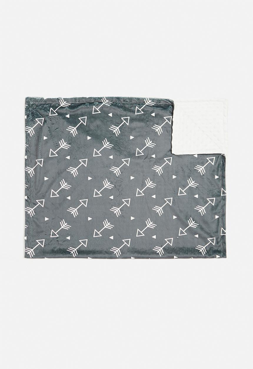 Pop Candy - Printed blanket - grey and white