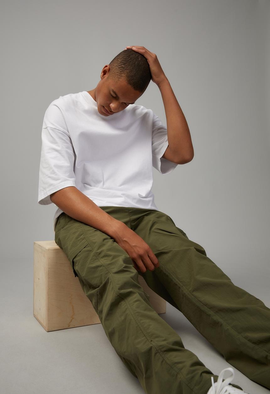 Factorie - Utility nylon trackpant - moss