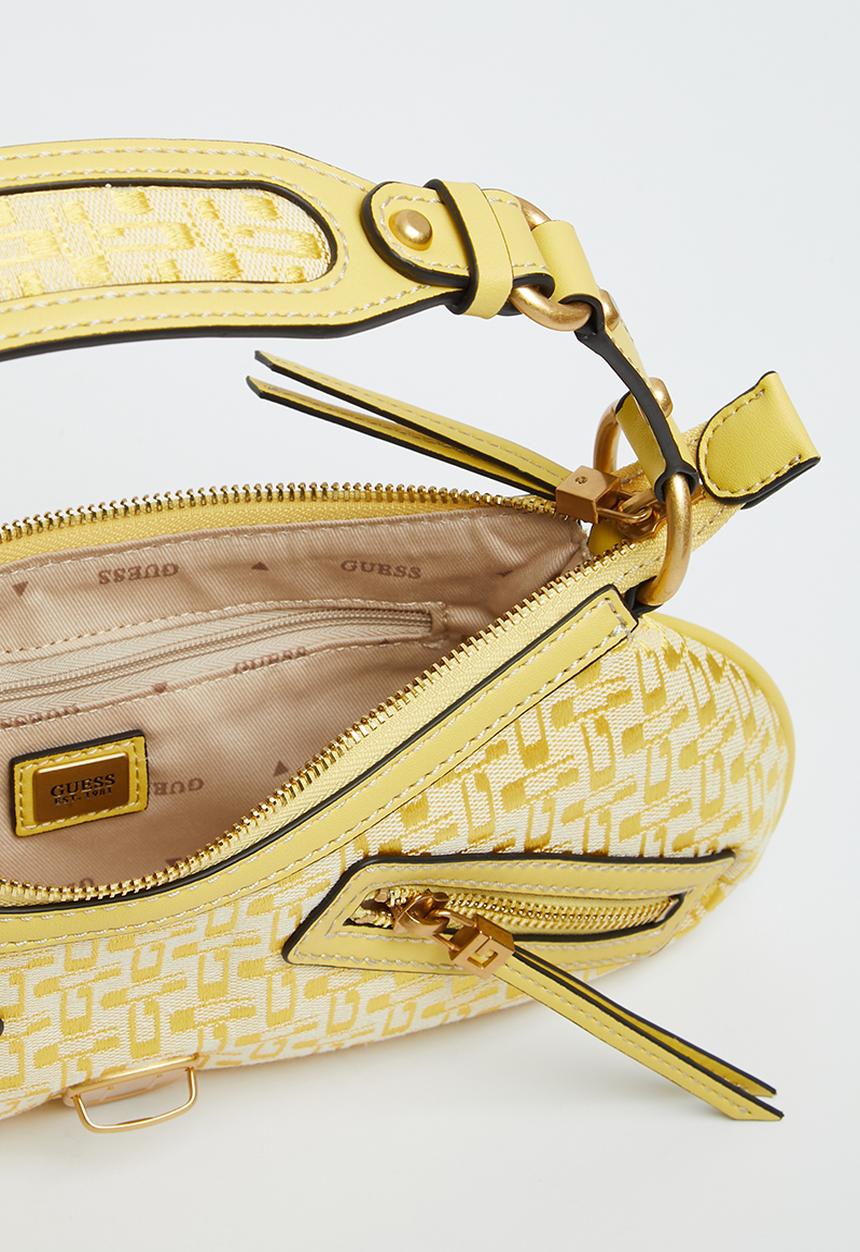 GUESS - Belle vintage tp zip shldr bag - lemon logo