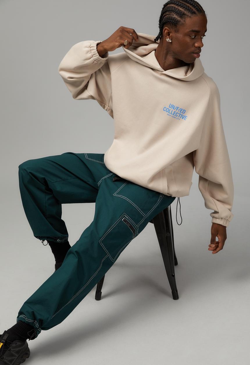 Factorie - Relaxed utility pant - vibrant teal