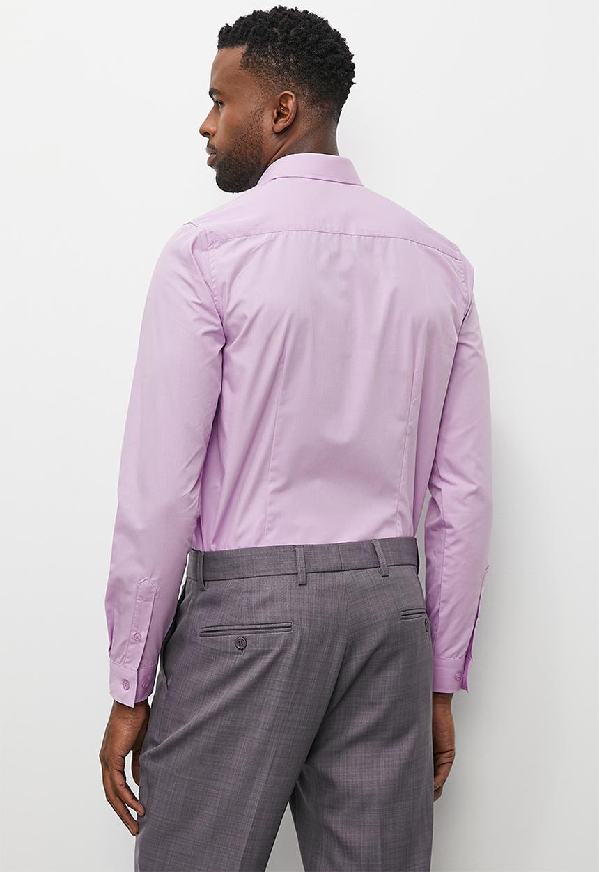 Superbalist - Easy care slim fit shirt - lilac