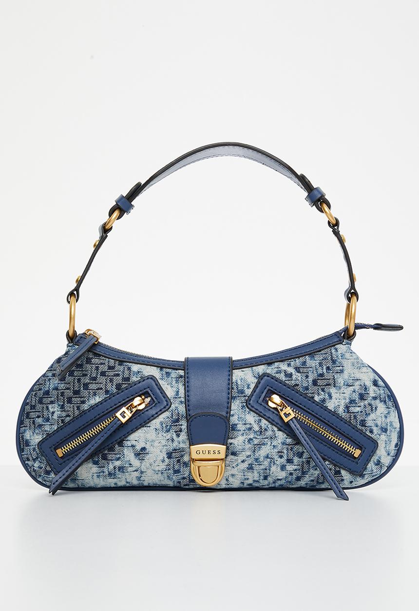 GUESS - Belle vintage tp zip shldr bag - denim logo