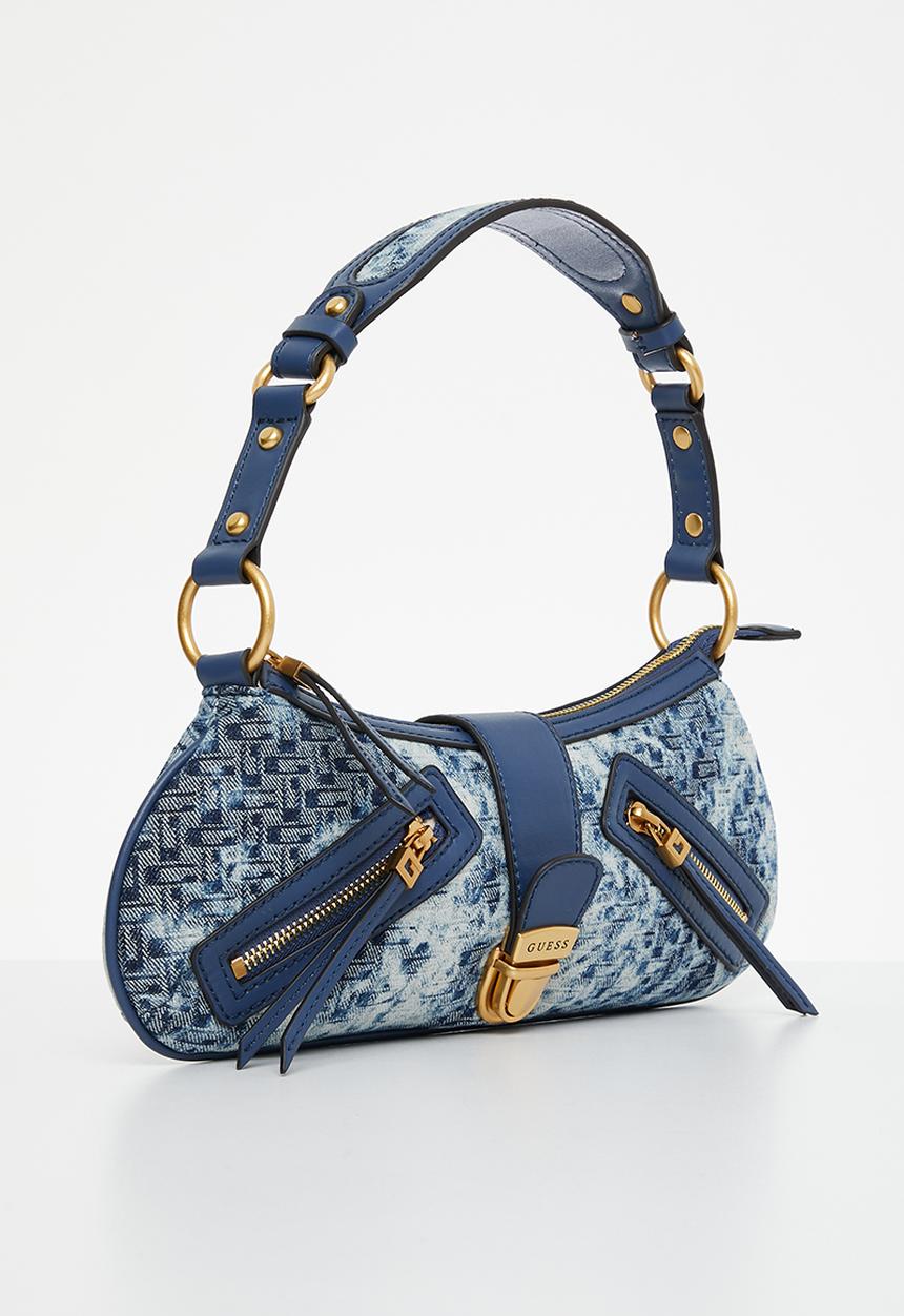 GUESS - Belle vintage tp zip shldr bag - denim logo