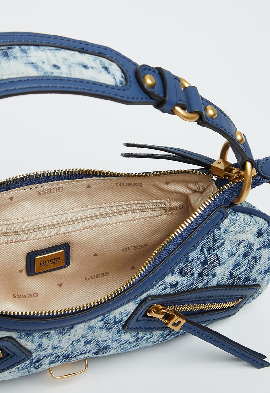GUESS - Belle vintage tp zip shldr bag - denim logo