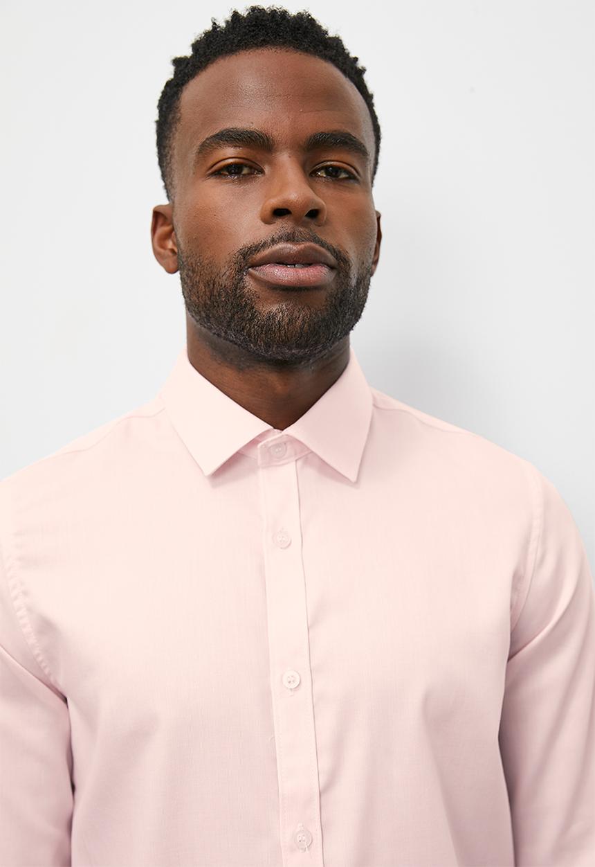 Superbalist - Stripe slim fit l/s shirt - pink