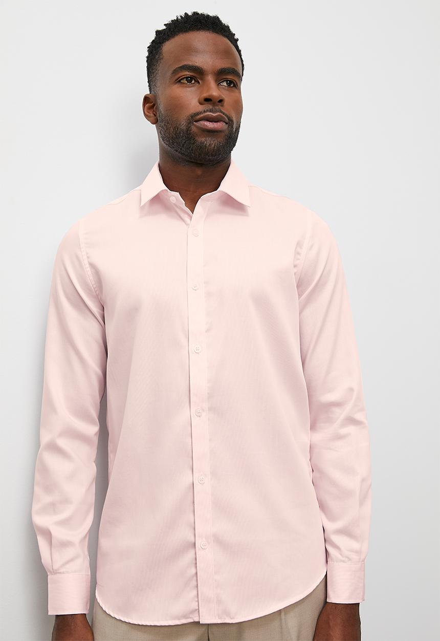 Superbalist - Stripe slim fit l/s shirt - pink