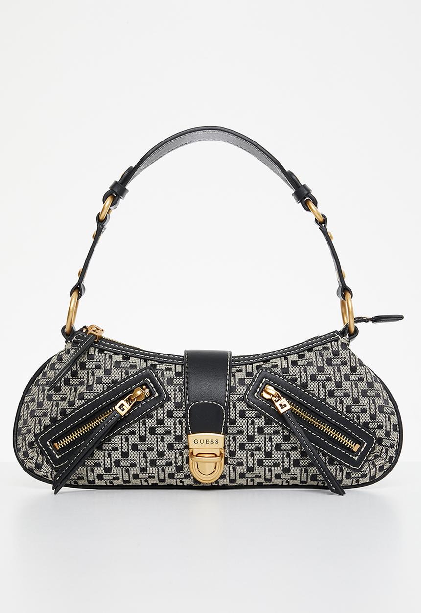 GUESS - Belle vintage tp zip shldr bag - black logo