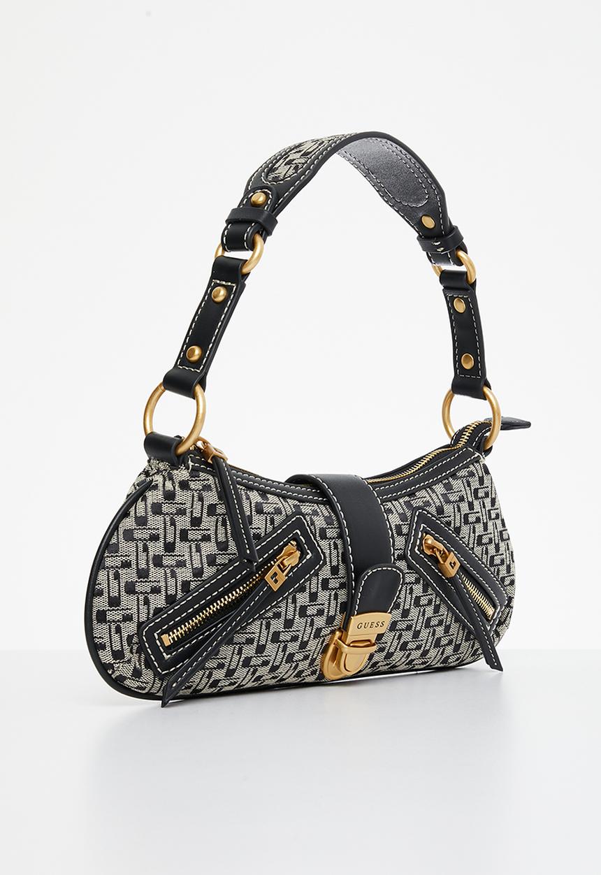GUESS - Belle vintage tp zip shldr bag - black logo