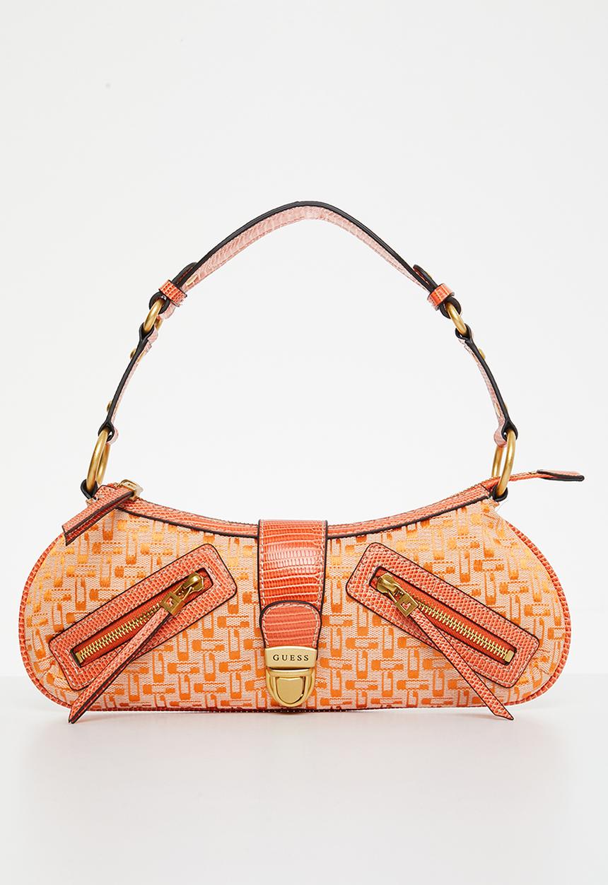 GUESS - Belle vintage tp zip shldr bag - orange logo