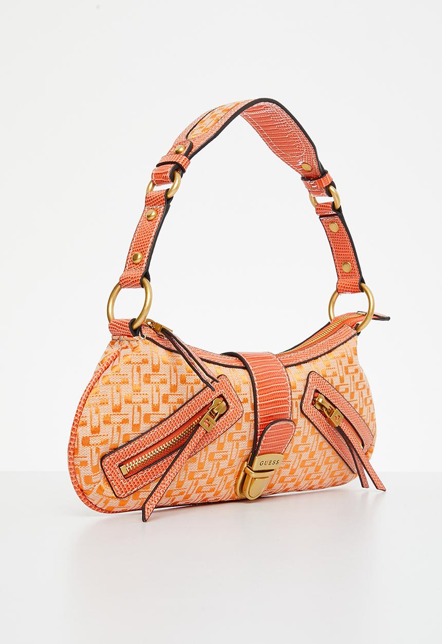 GUESS - Belle vintage tp zip shldr bag - orange logo