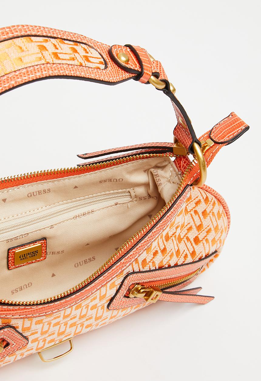 GUESS - Belle vintage tp zip shldr bag - orange logo