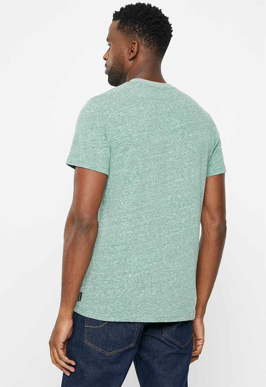 Superdry. - Vl emboss tee - the falls road green snowy