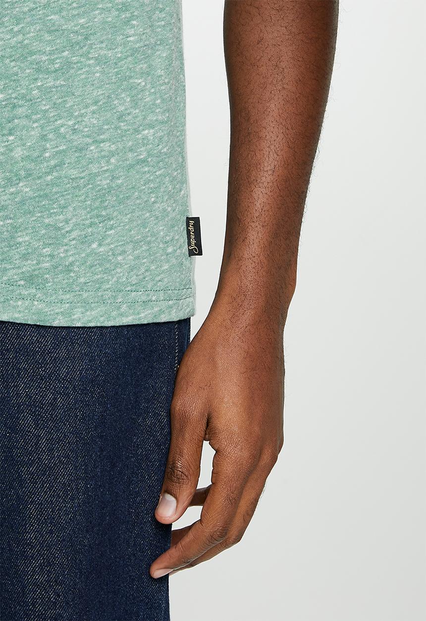 Superdry. - Vl emboss tee - the falls road green snowy