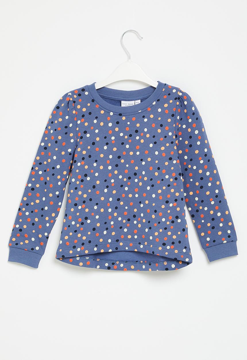 Name It - Nmfvianja ls sweat bru tt - bijou blue