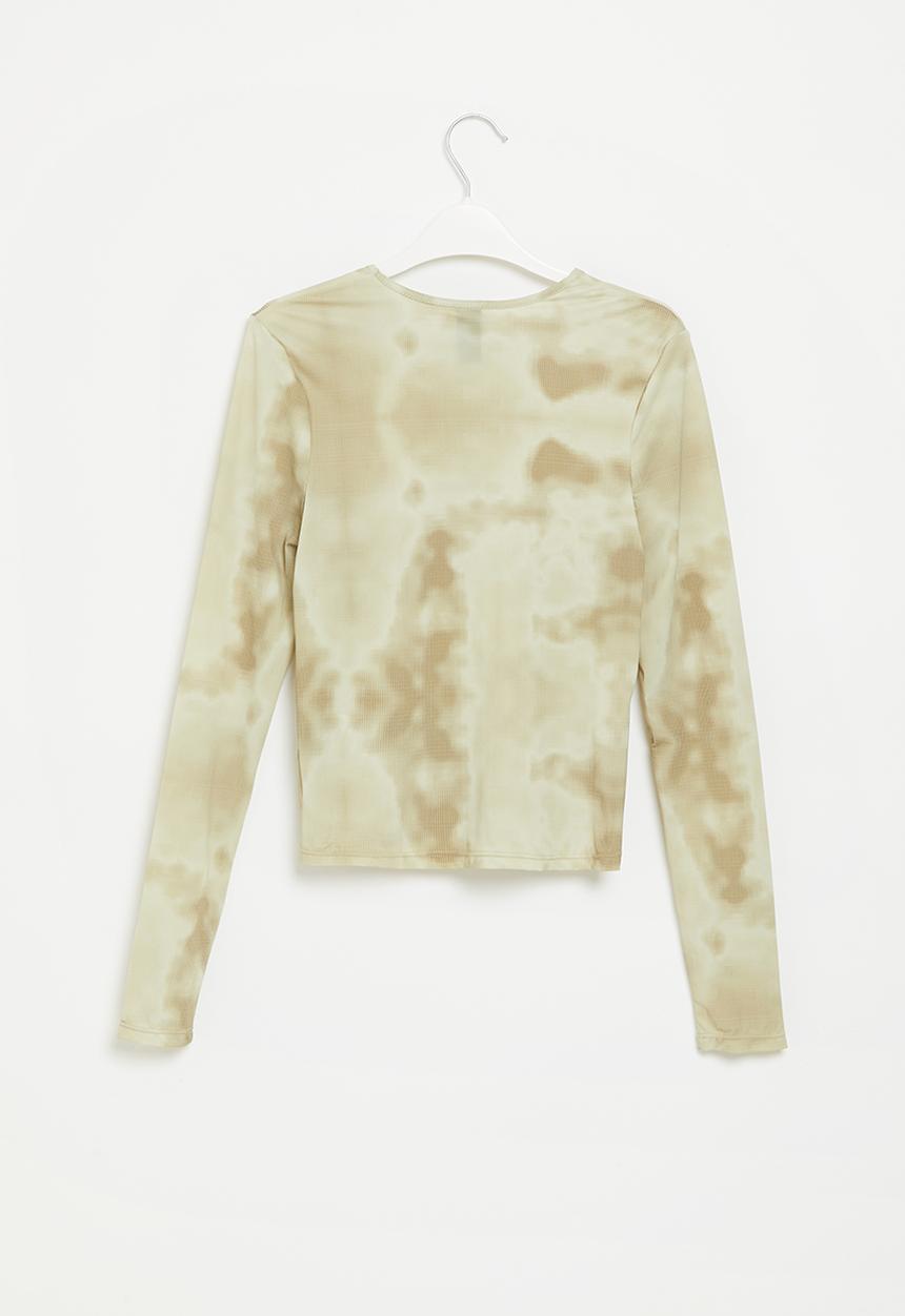 Factorie - Sheer long sleeve top - heat map & neutral