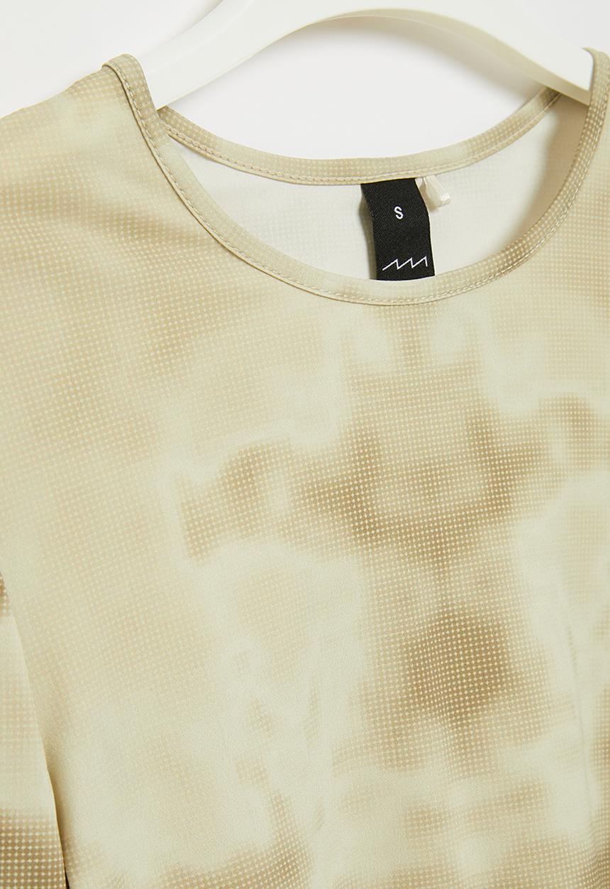 Factorie - Sheer long sleeve top - heat map & neutral
