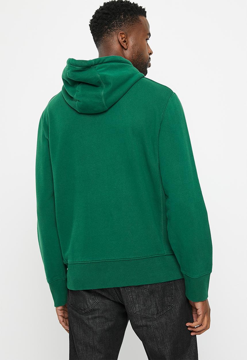 Superdry. - Code surplus logo hood - green