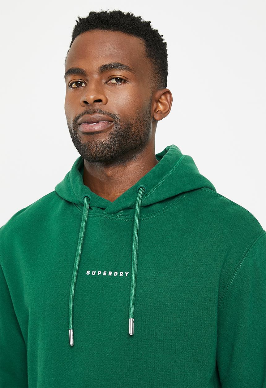Superdry. - Code surplus logo hood - green