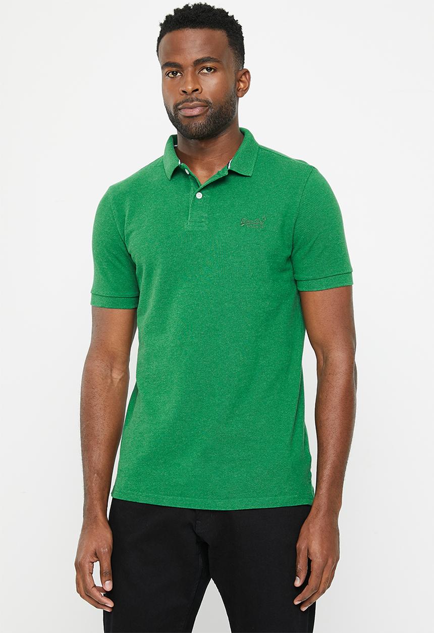 Superdry. - Classic pique polo - field green marl