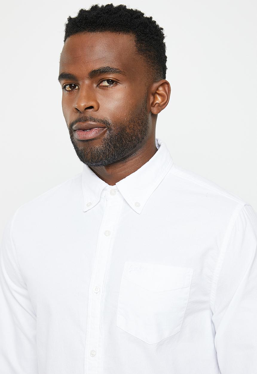 Superdry. - Vintage washed oxford shirt - optic