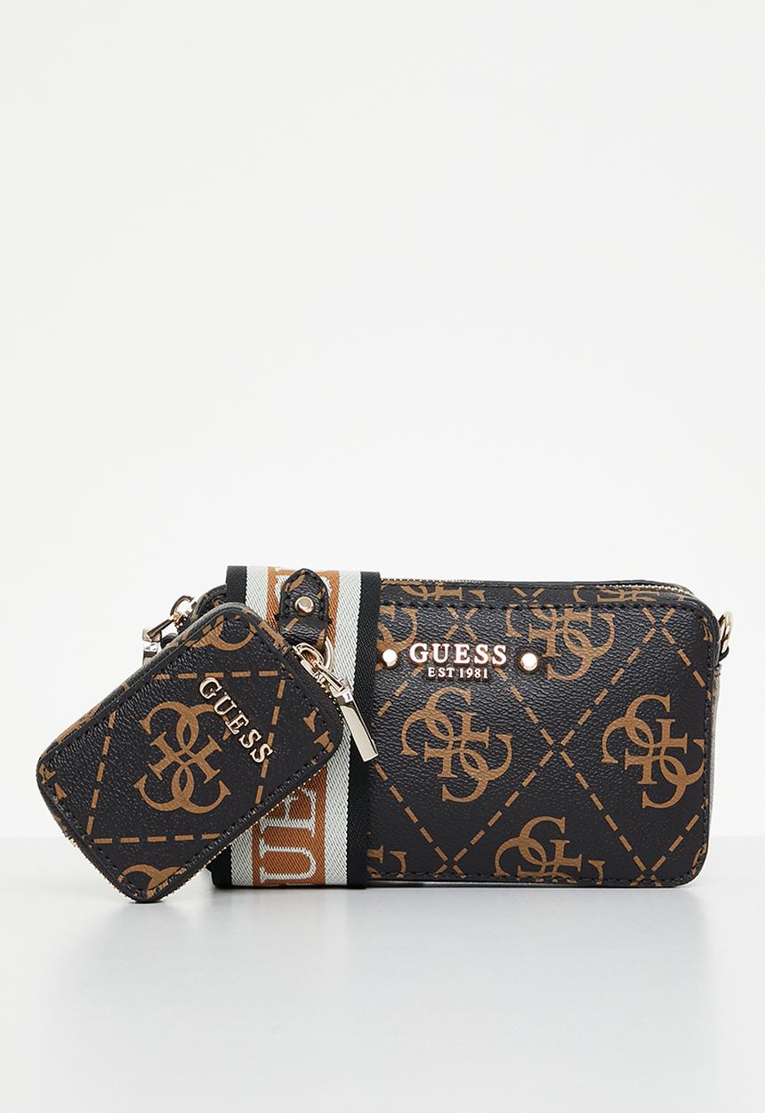 GUESS - Rea mini crossbody camera - brown logo