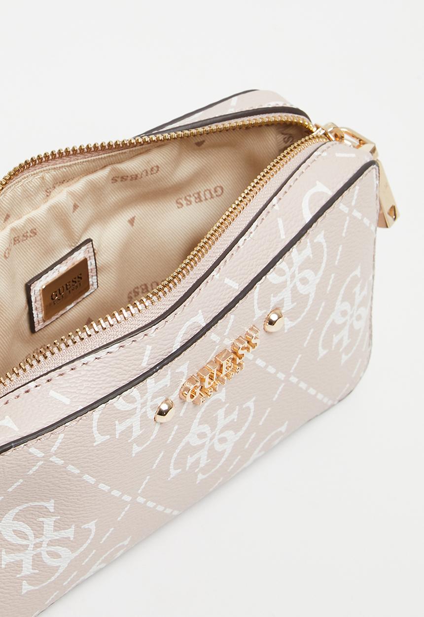 GUESS - Rea mini crossbody camera-rosewood logo