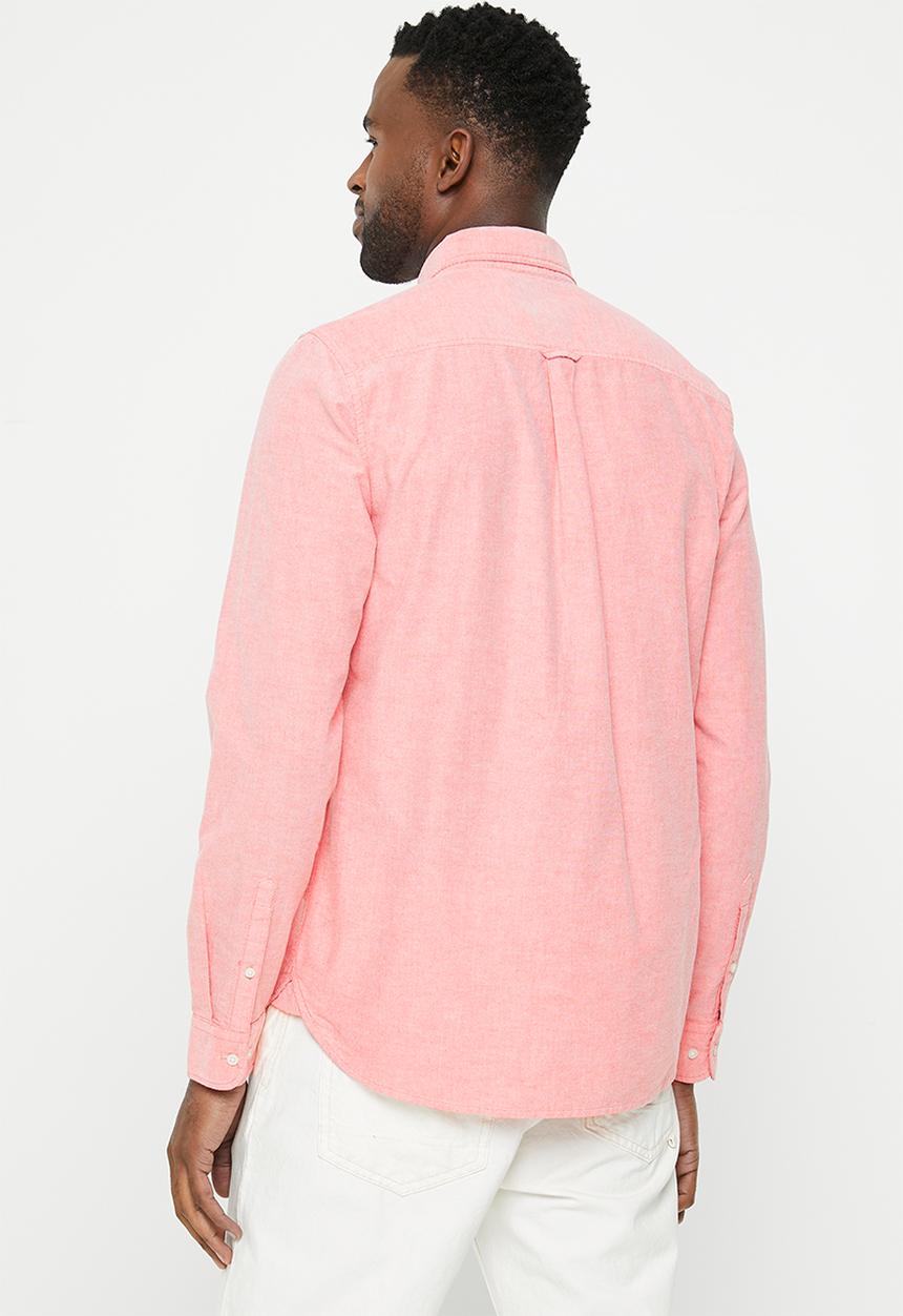 Superdry. - Vintage washed oxford shirt - americana red
