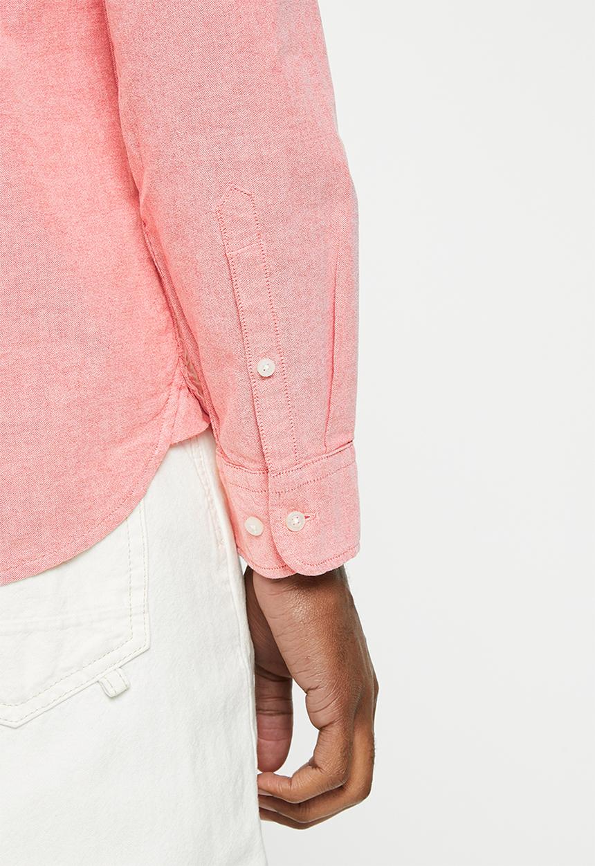 Superdry. - Vintage washed oxford shirt - americana red