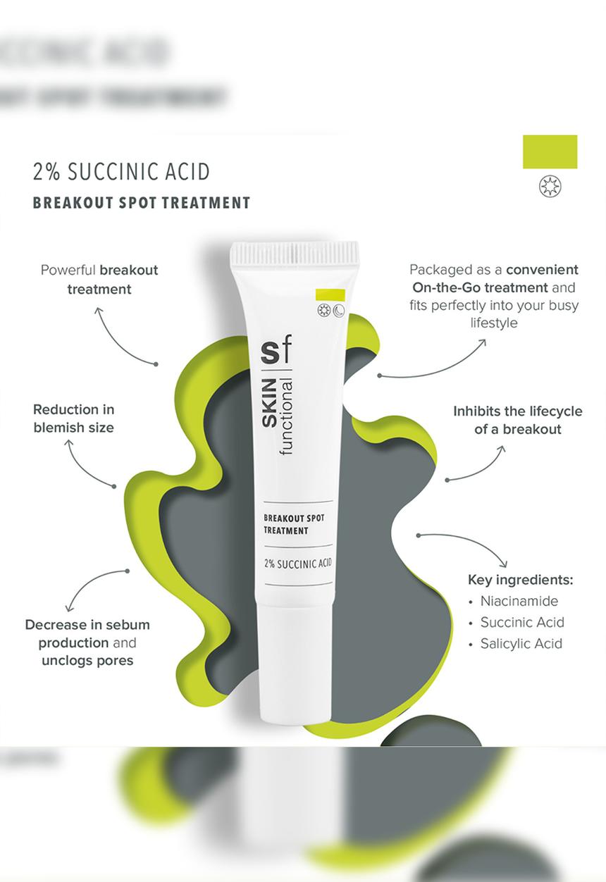 SKIN functional - 2% Succinic Acid, Breakout Spot Treatment