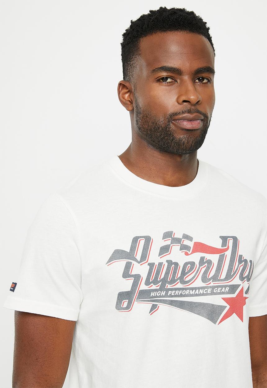 Superdry. - Vintage industrial auto tee - ecru