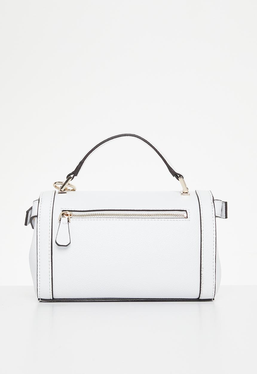 GUESS - Angy top handle flap - white