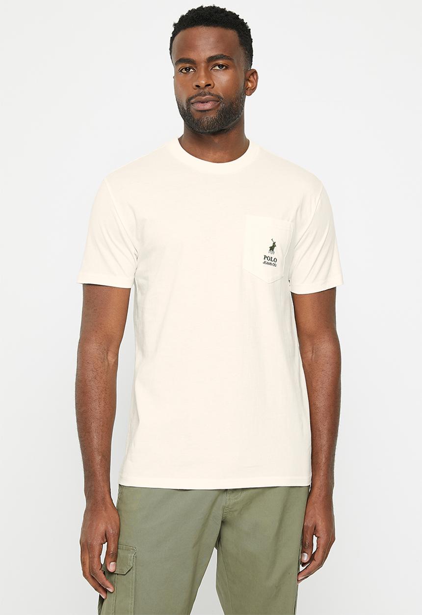 POLO - Mens pjc short sleeve pocket tee - stone 