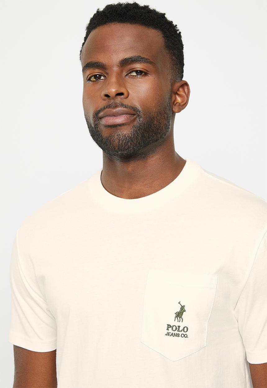 POLO - Mens pjc short sleeve pocket tee - stone 