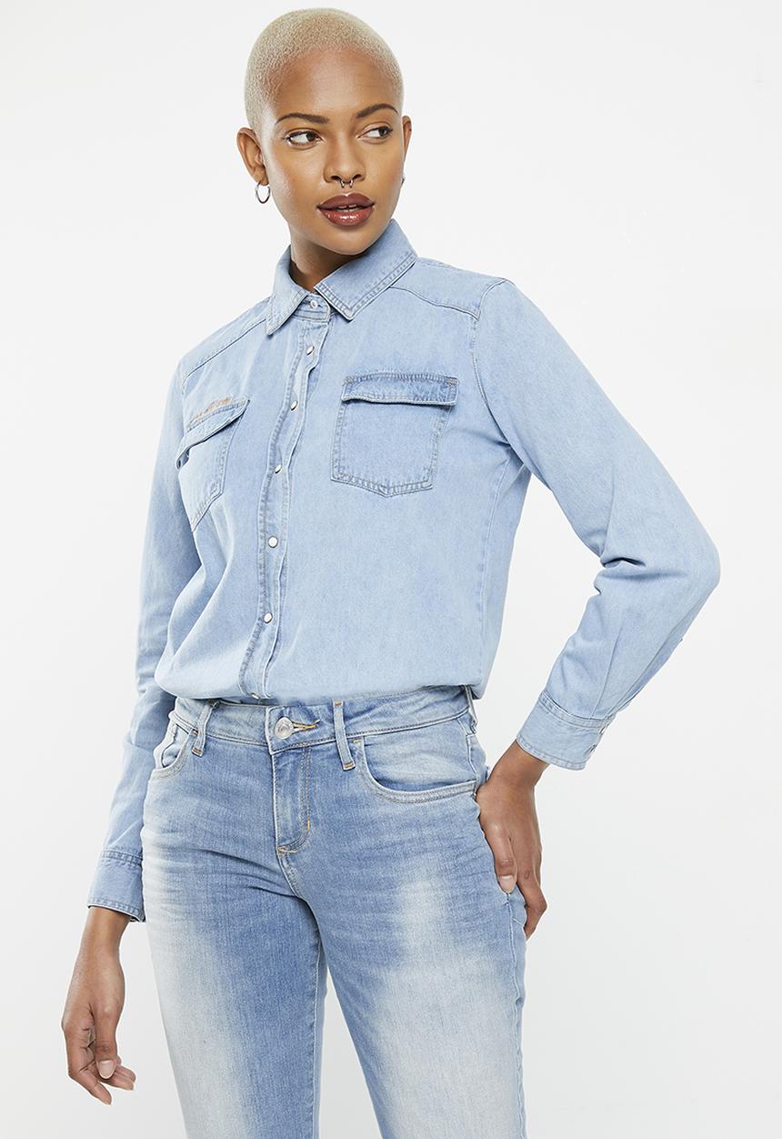 GUESS - Lds denim shirt - light Wash