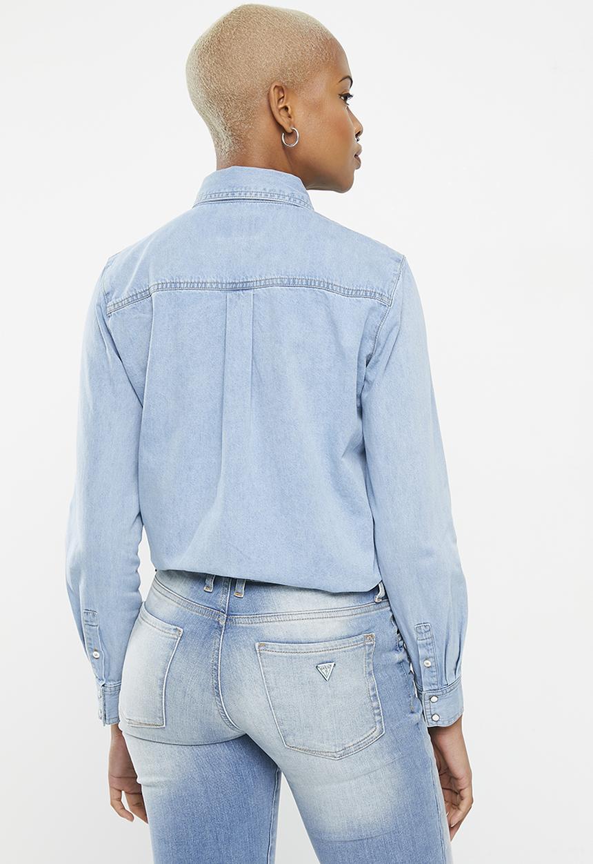 GUESS - Lds denim shirt - light Wash