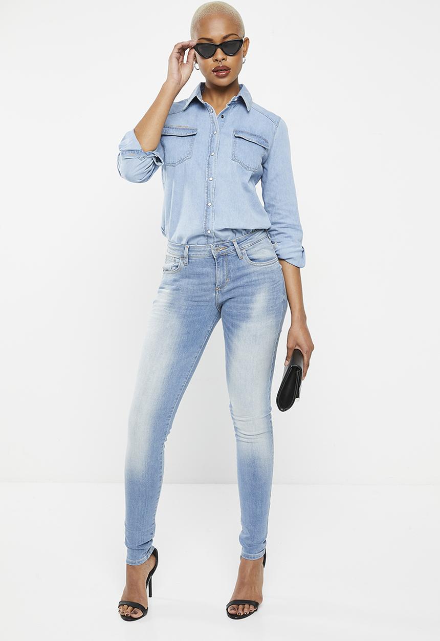 GUESS - Lds denim shirt - light Wash
