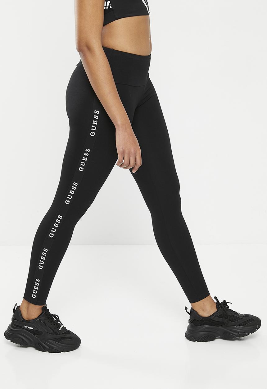 GUESS - Lds aline leggings 4/4 eco J. str - black
