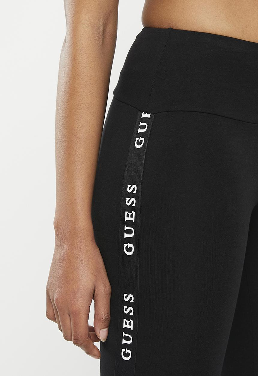 GUESS - Lds aline leggings 4/4 eco J. str - black