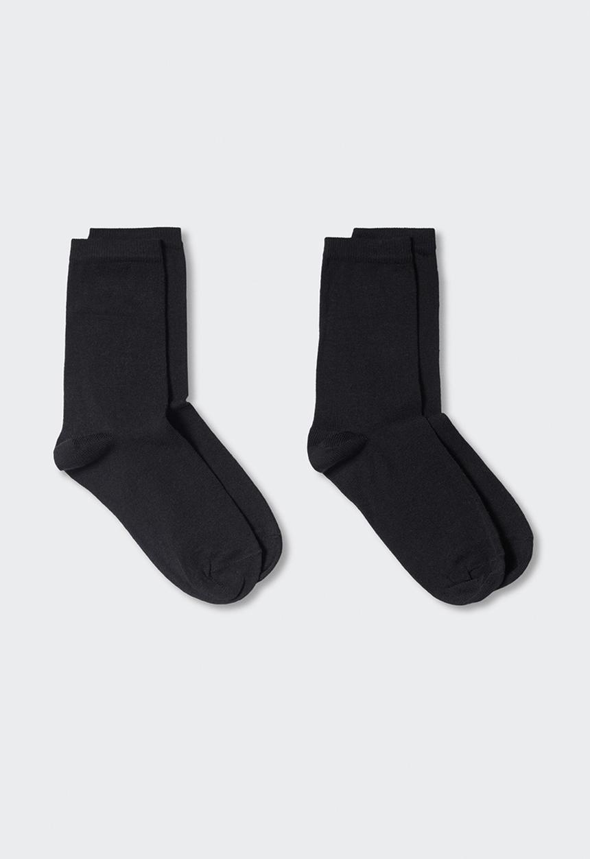 MANGO - Socks uni 2 pack - black