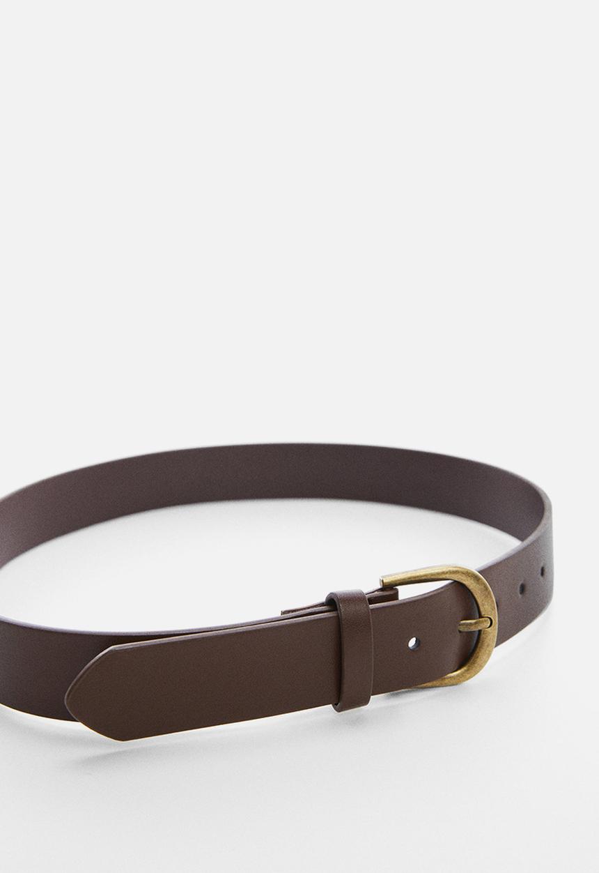MANGO - Belt maxm - brown