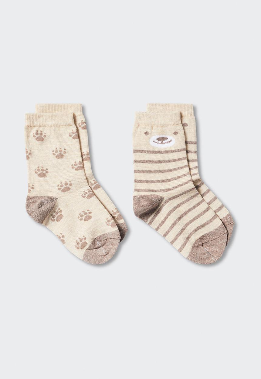 MANGO - Socks oso - sand