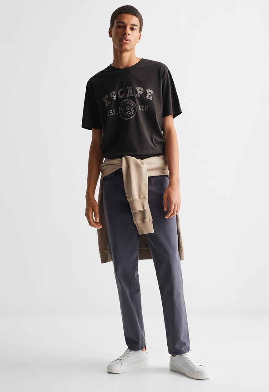MANGO - T-shirt escape - black