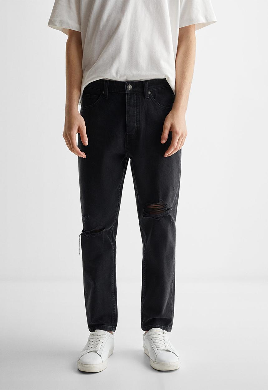 MANGO - Jeans tapfitbr - black denim