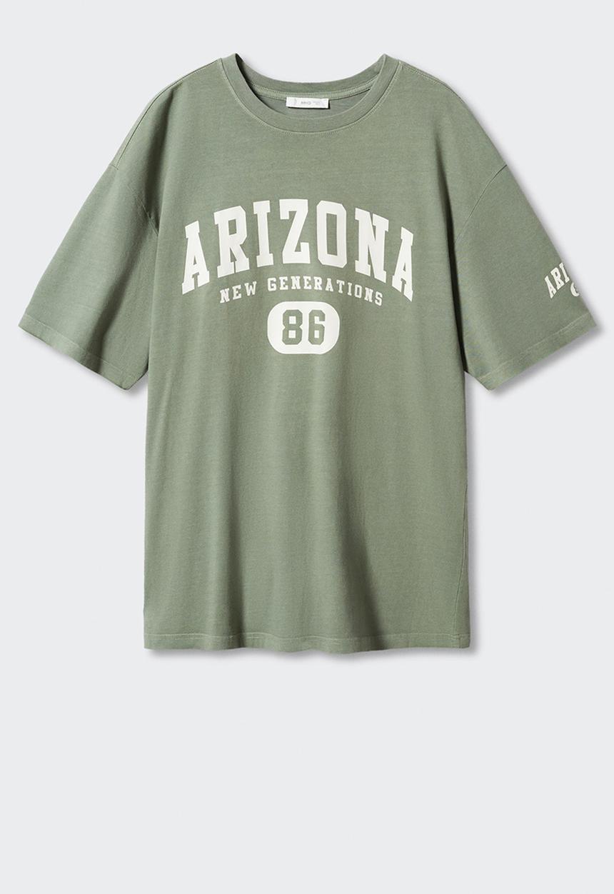 MANGO - T-shirt cityk - khaki