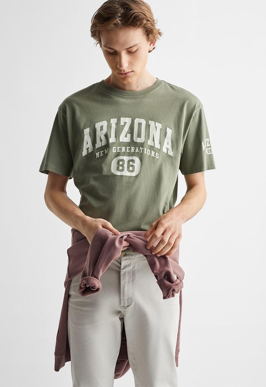 MANGO - T-shirt cityk - khaki